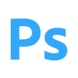 Adobe Photoshop logo for visual design work